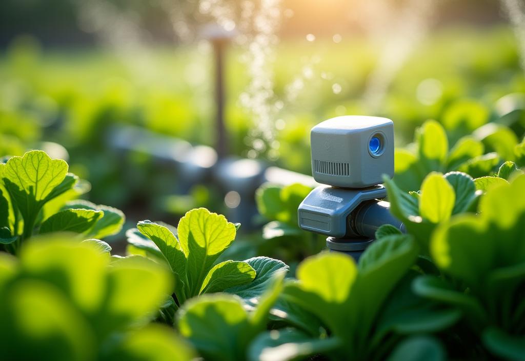 Smart hageteknologi med automatisk vanningssystem
